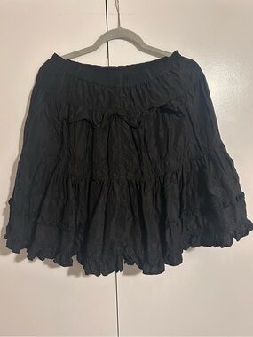 Oilily Black Silk Mini Skirt